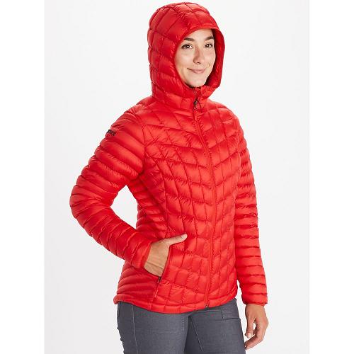 Marmot Featherless Jackets - Womens Down Jacket Red CA2605149 Canada